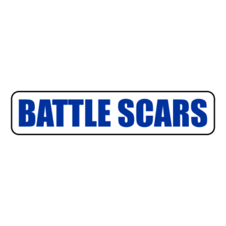 Battle Scars Sticker (Blue)